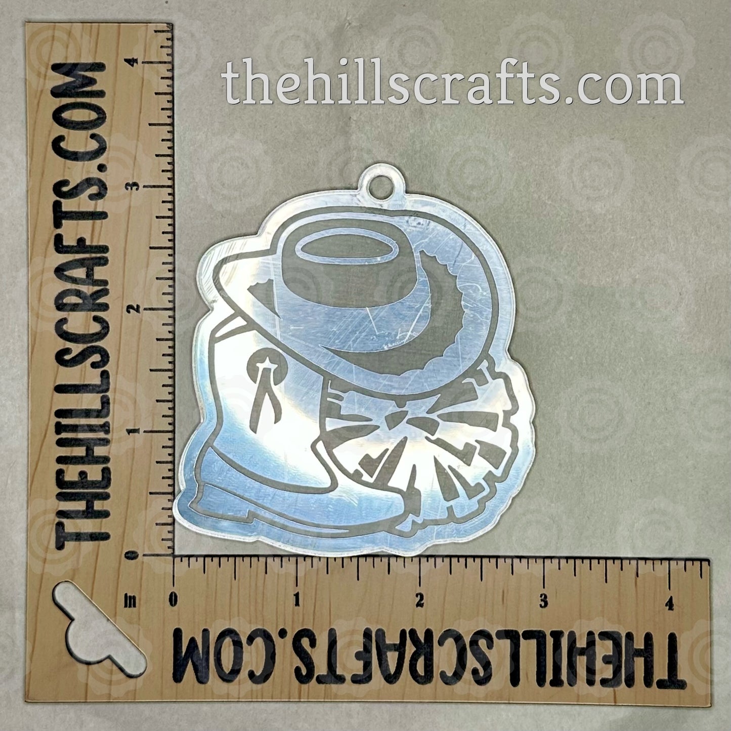 Drill Team Pom - Boot - Hat Charm - Single Layer Engraved Homecoming Trinket