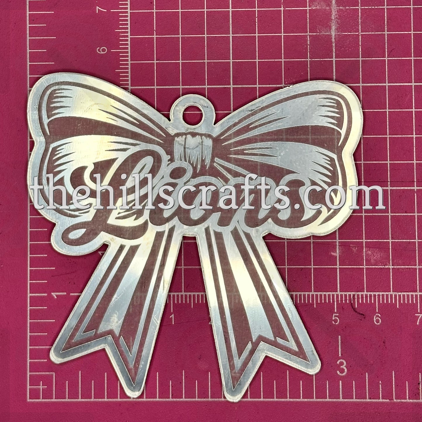 Lions Bow Homecoming Trinket - Mirror Acrylic Trinket