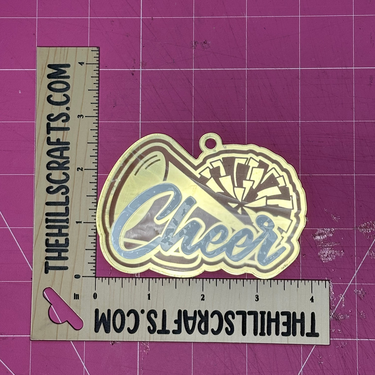Cheer Trinket - Stacked 2 Layer Acrylic Homecoming Trinket