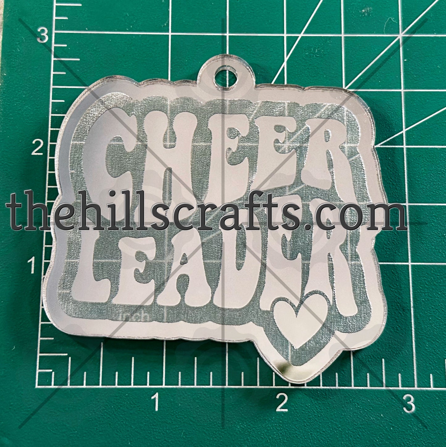 Cheer Cheerleader Words with Heart Trinket
