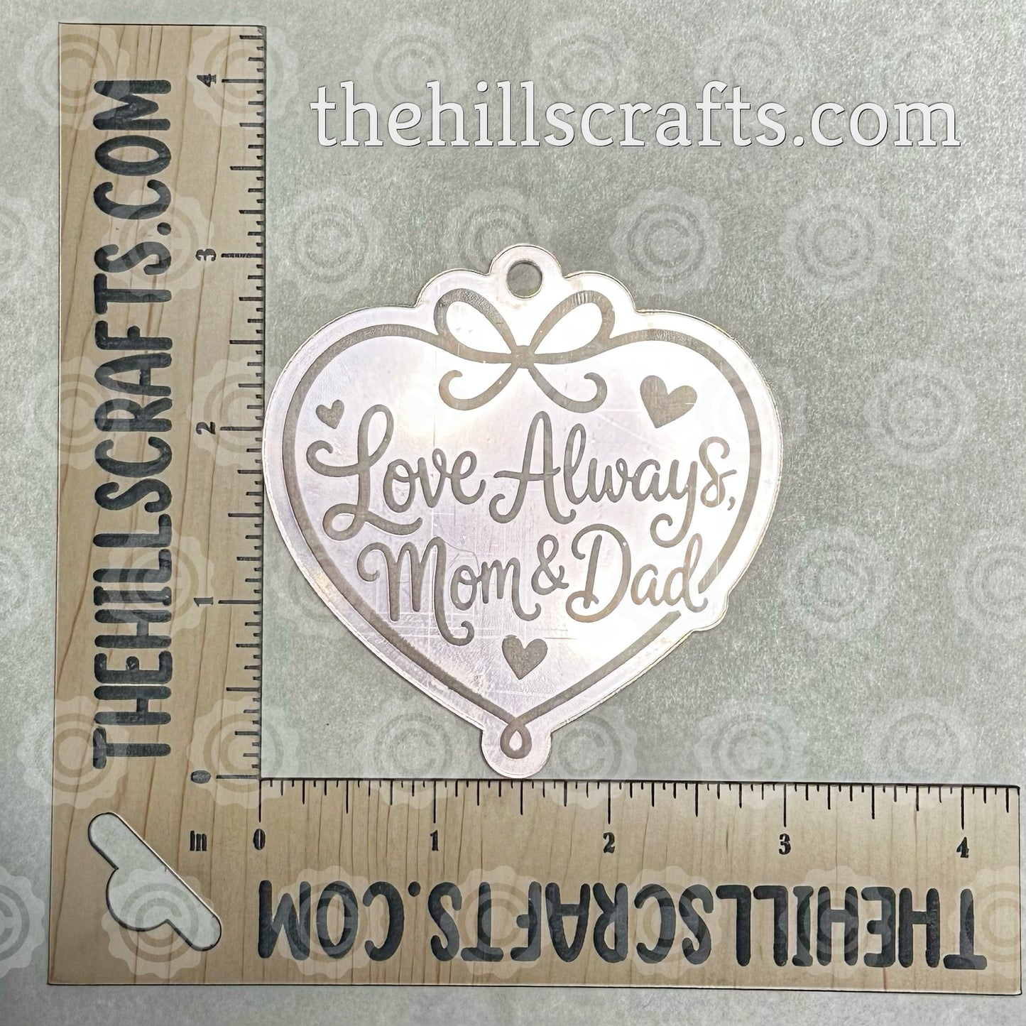 Love Mom and Dad Trinket - Single Layer Engraved