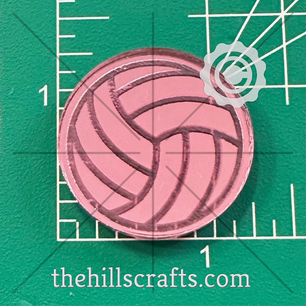 Volleyball Acrylic Bow Center