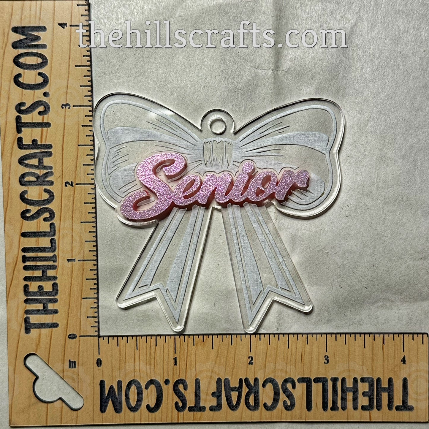 Custom Lined Bow - Stacked 2 Layer Acrylic Homecoming Trinket