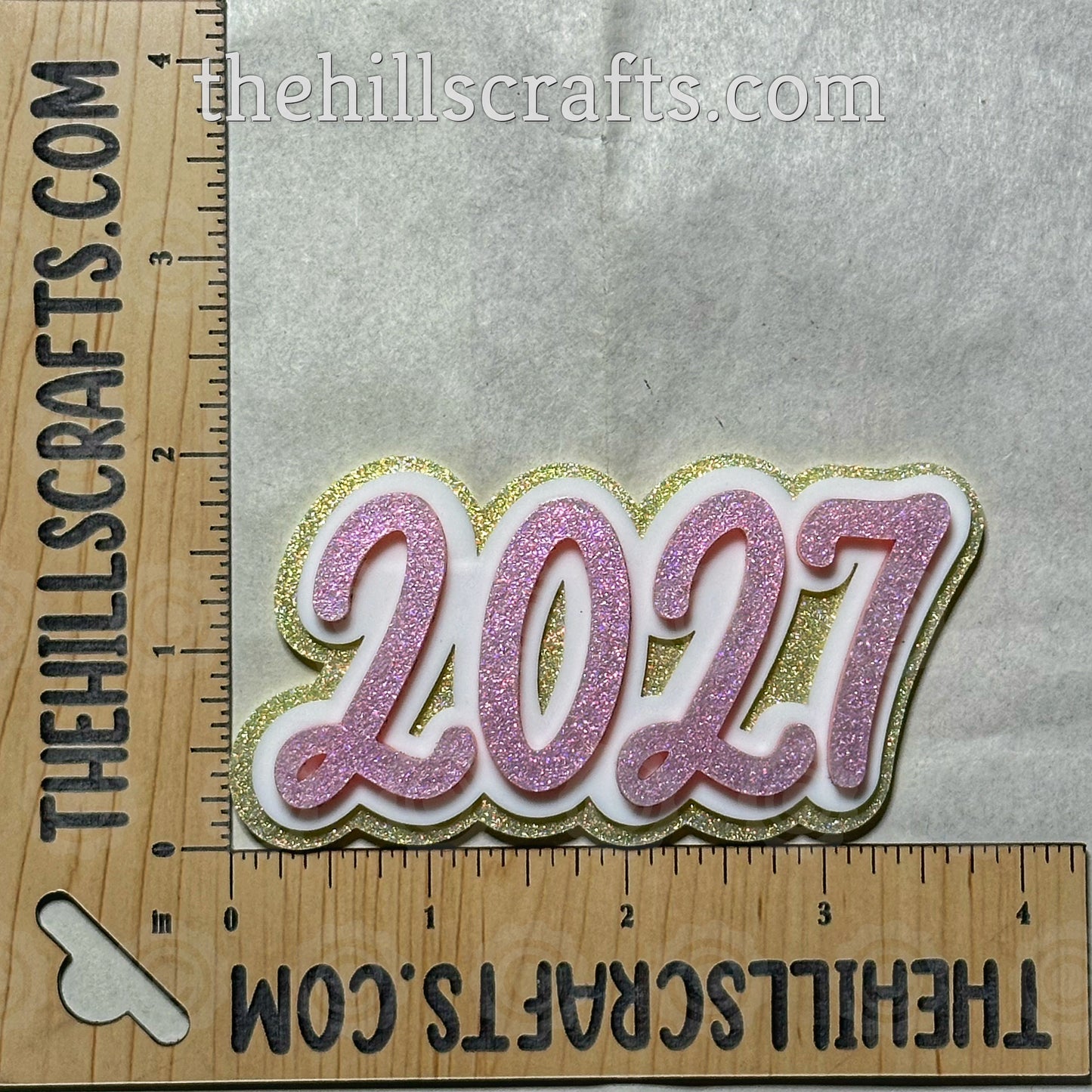 Class of Year 2027 - Cascade - Waterfall - Stacked 3 Layer Acrylic Flower Centers