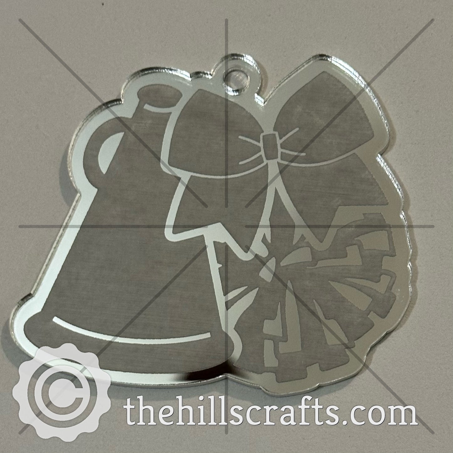 Cheer Cheerleader Pom - Megaphone - Bow Trinket