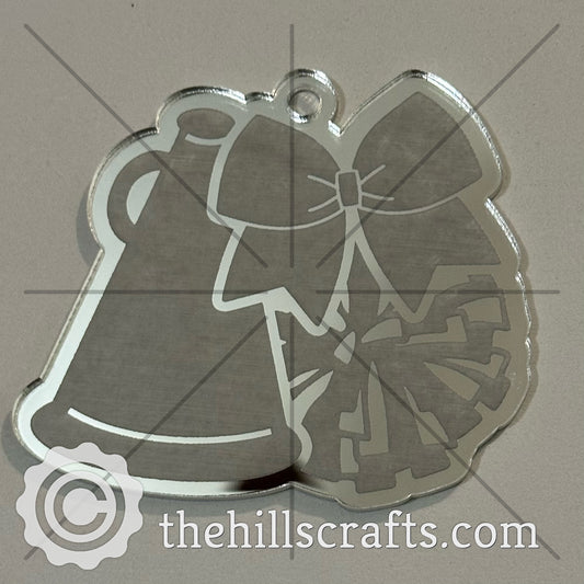 Cheer Cheerleader Pom - Megaphone - Bow Trinket