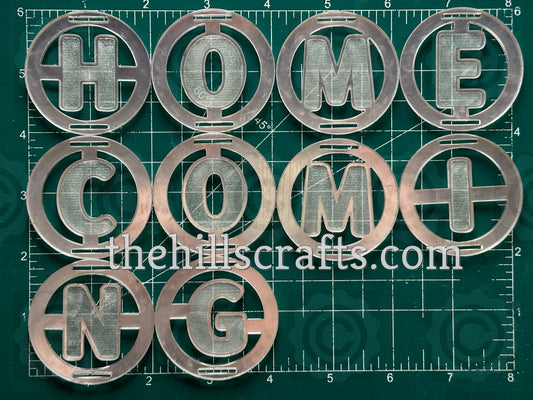 Flower Power Ring  - Mum Ring - Sets - Mirror Acrylic Single Layer Engraved