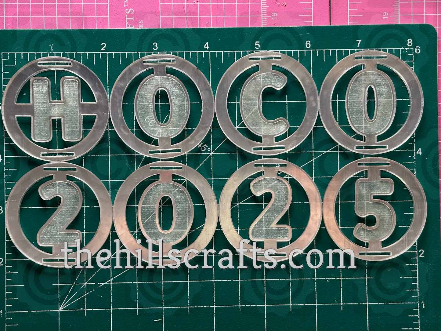 Flower Power Ring - Mum Ring - Sets - Mirror Acrylic Single Layer Engraved