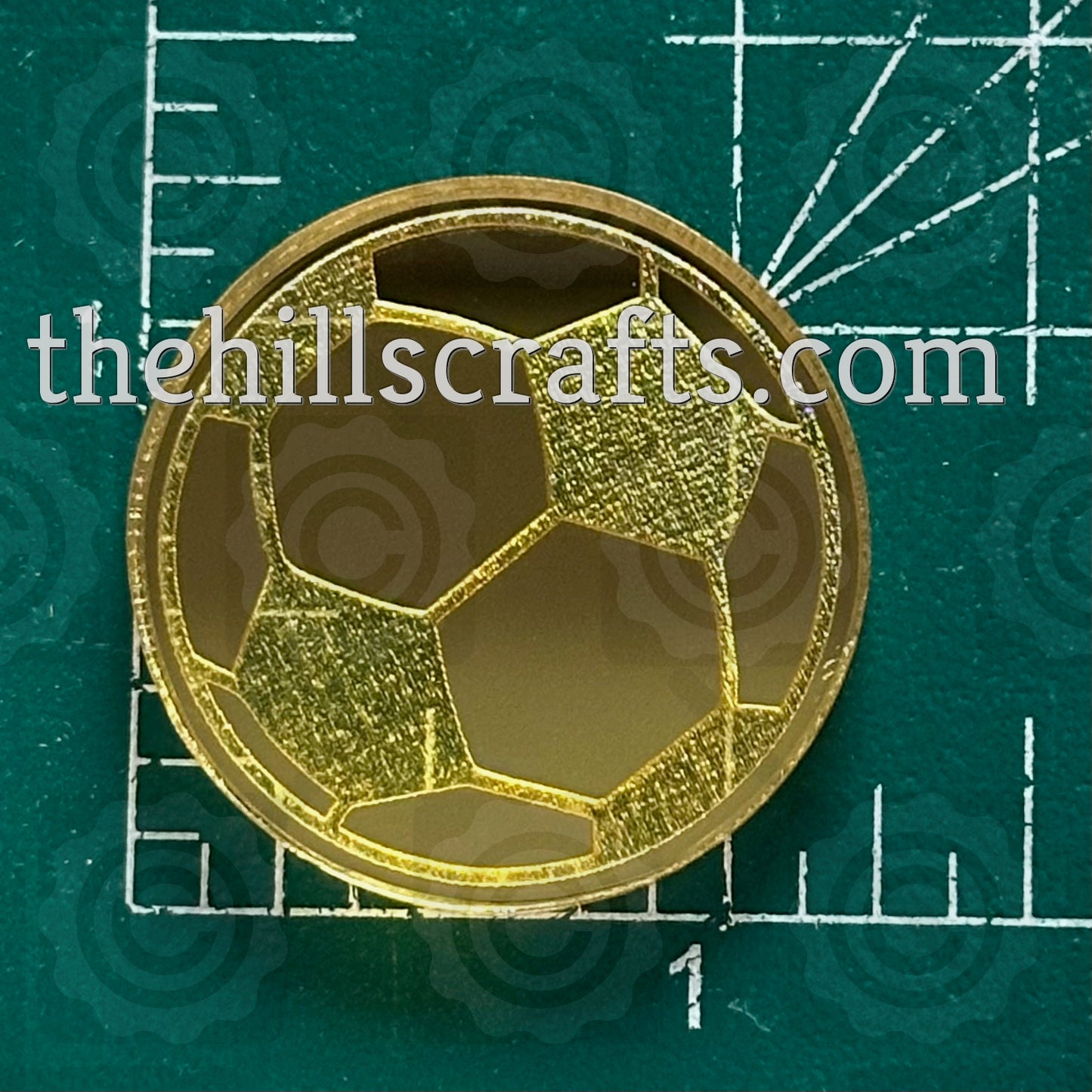 Soccer Ball Acrylic Bow Center