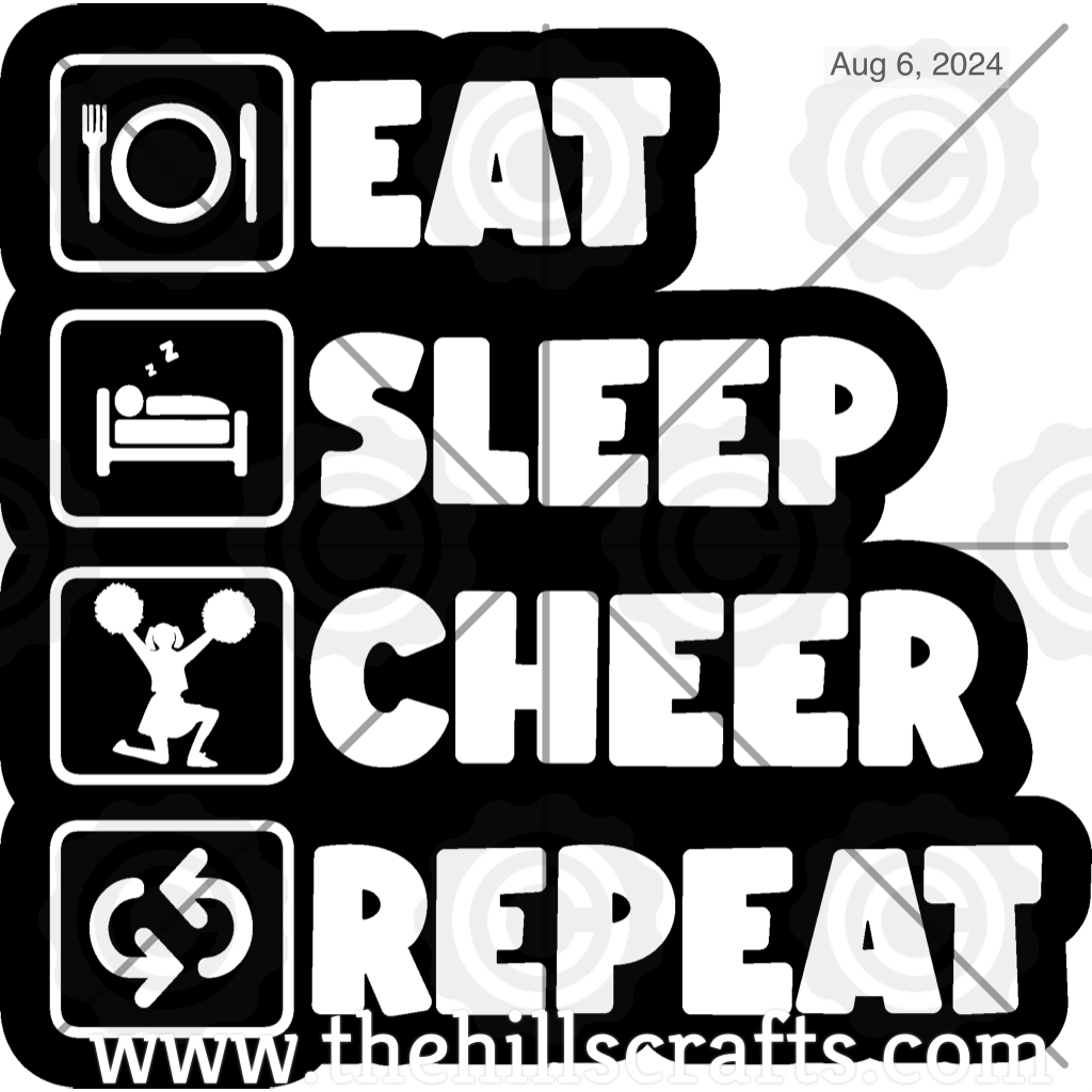 Eat Sleep Cheer Repeat 1 Trinket