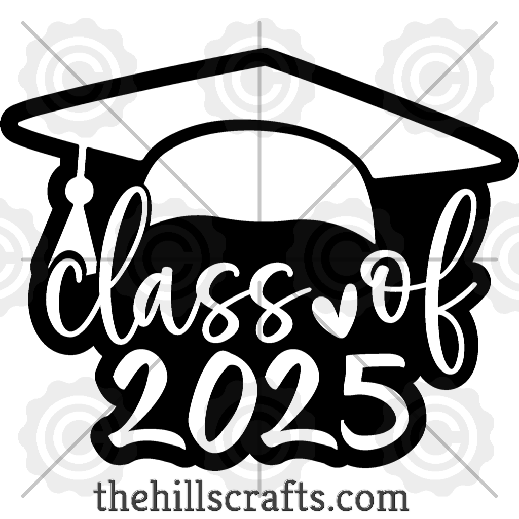 Class of 2025 with heart & grad cap Trinket