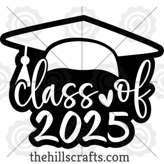 Class of 2025 with heart & grad cap Trinket