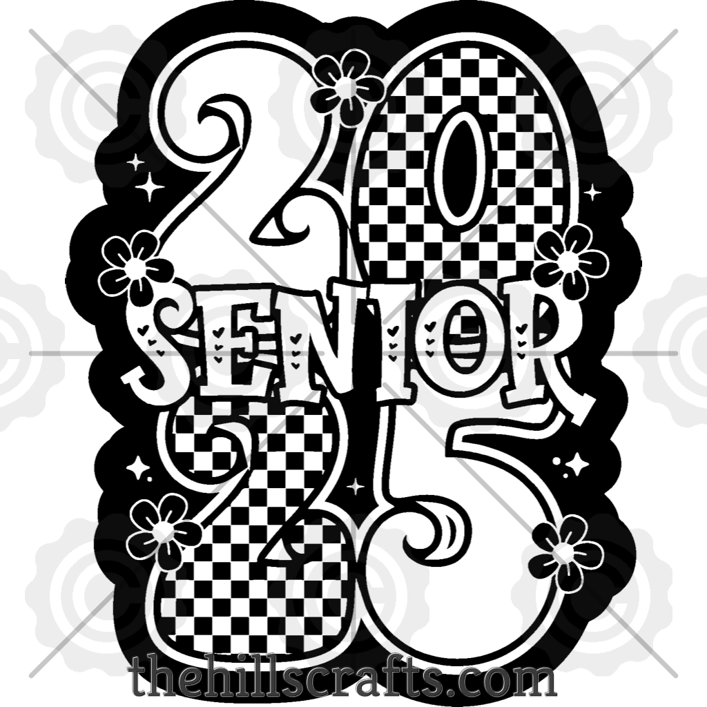 Class of 2025 Retro Checkered Trinket