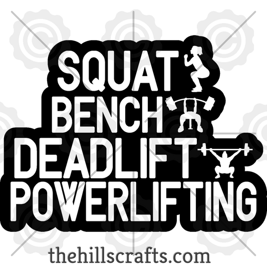 Squat Bench Deadlift Powerlifting Trinket