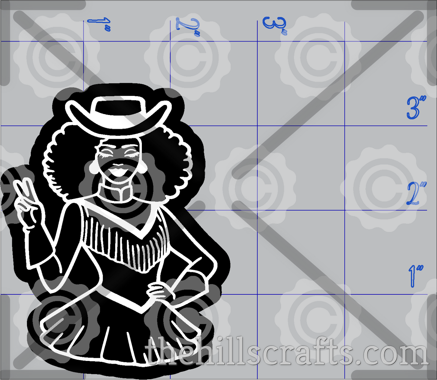 Drill Team Girl 2 Peace Sign Trinket