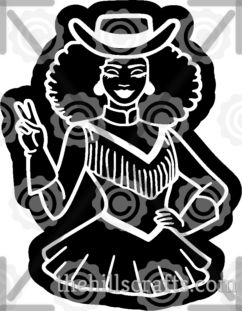 Drill Team Girl 2 Peace Sign Trinket