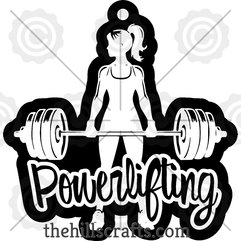 Female- Girl Powerlifting Trinket 1