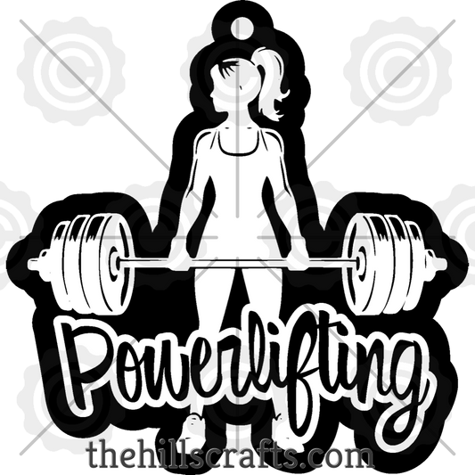 Female- Girl Powerlifting Trinket 1