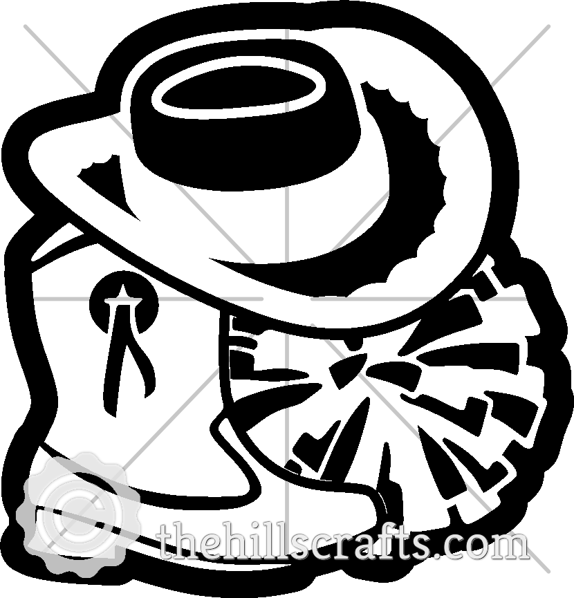 Drill Team Pom - Boot - Hat Trinket