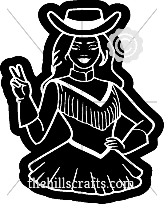 Drill Team Girl Peace Sign Trinket