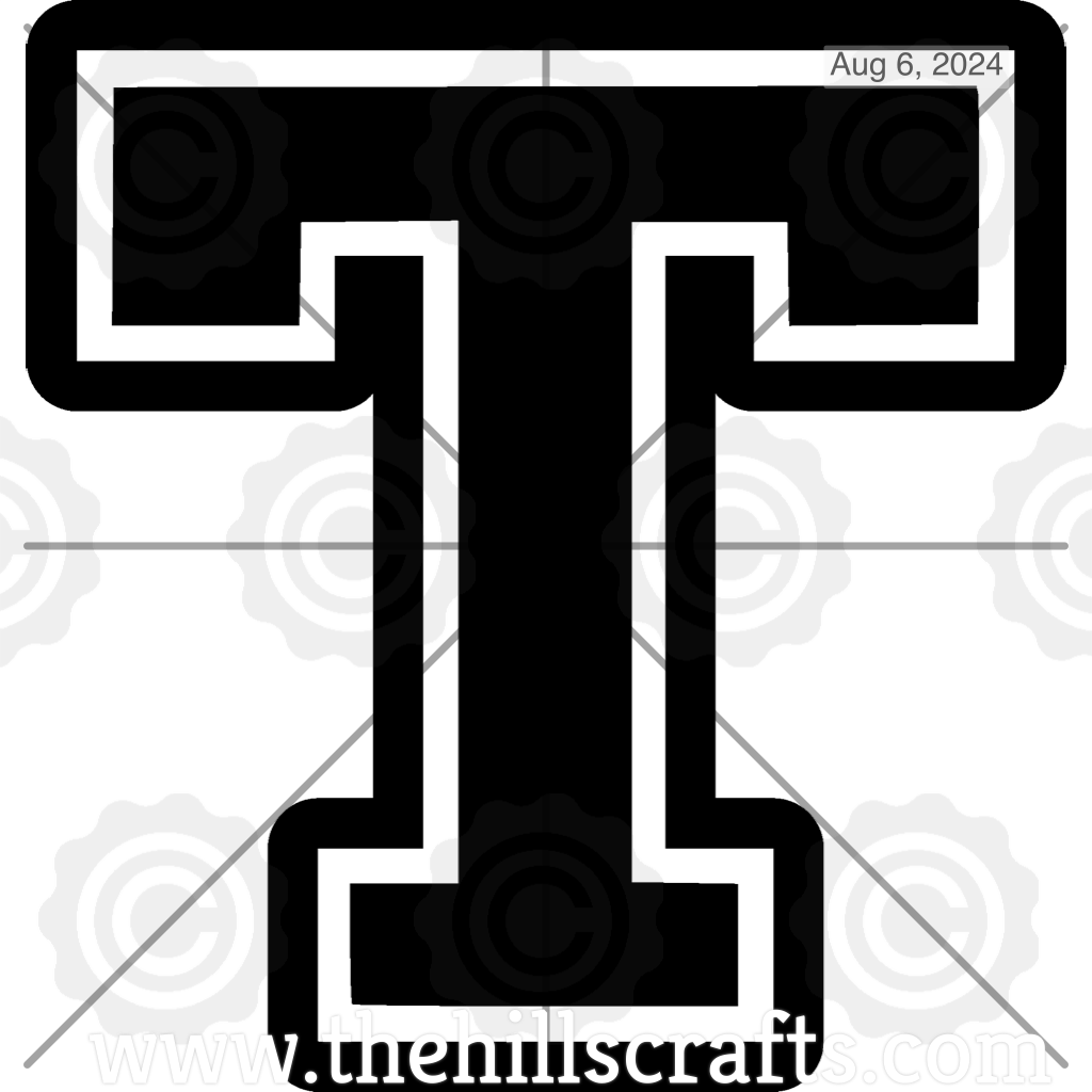 Temple - Letter T Homecoming Trinket - Mirror Acrylic Trinket
