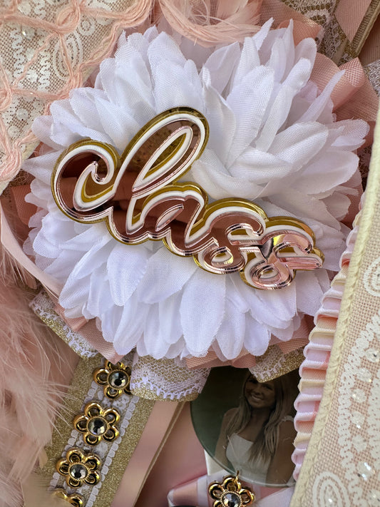 Class of Year - Cascade - Waterfall - Stacked 3 Layer Acrylic Flower Centers