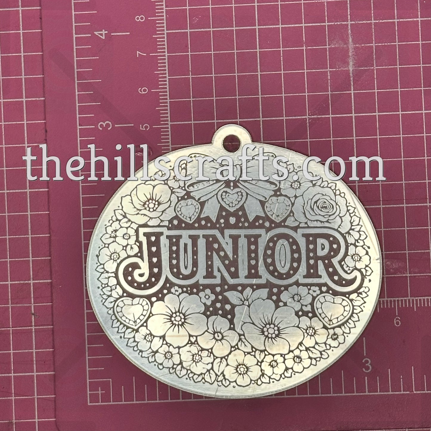 Junior with Flowers and Bow - Homecoming Trinkets - Mirror Acrylic Trinket