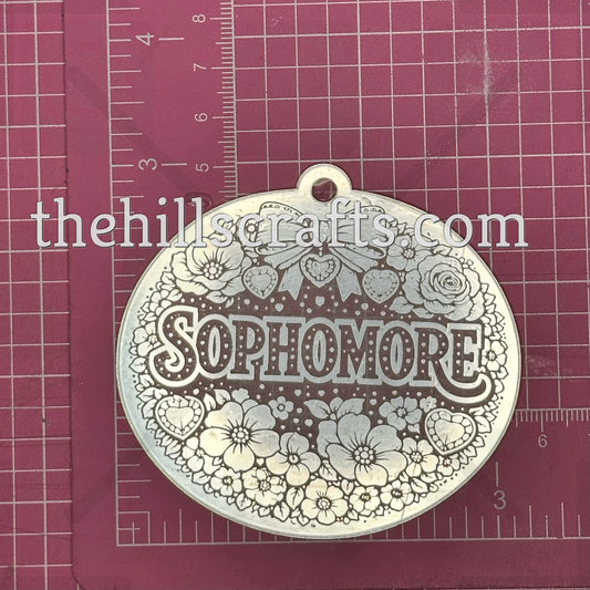 Sophomore with flower and bow - Homecoming Trinkets - Mirror Acrylic Trinket