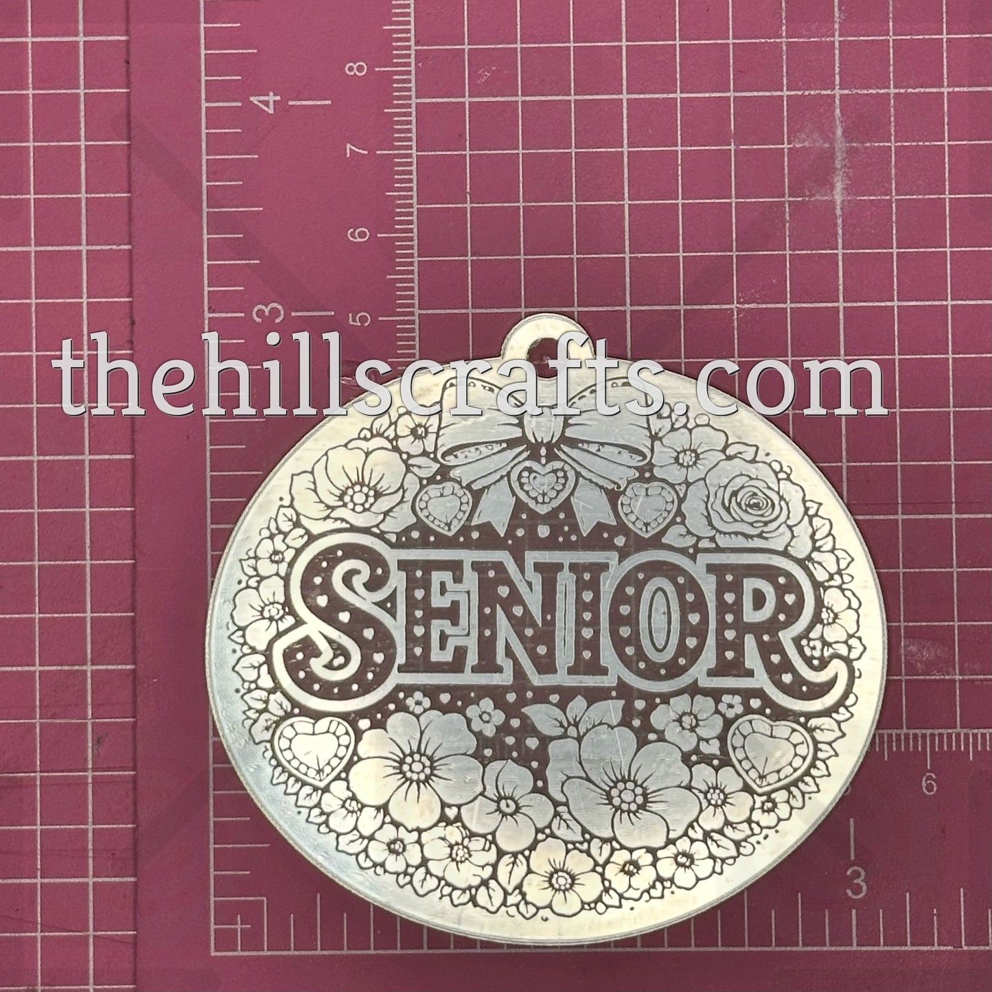 Senior with Flower and Bow - Homecoming Trinkets - Mirror Acrylic Trinket