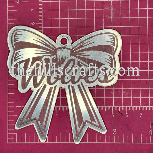 Wolves Bow Homecoming Trinket - Mirror Acrylic Trinket