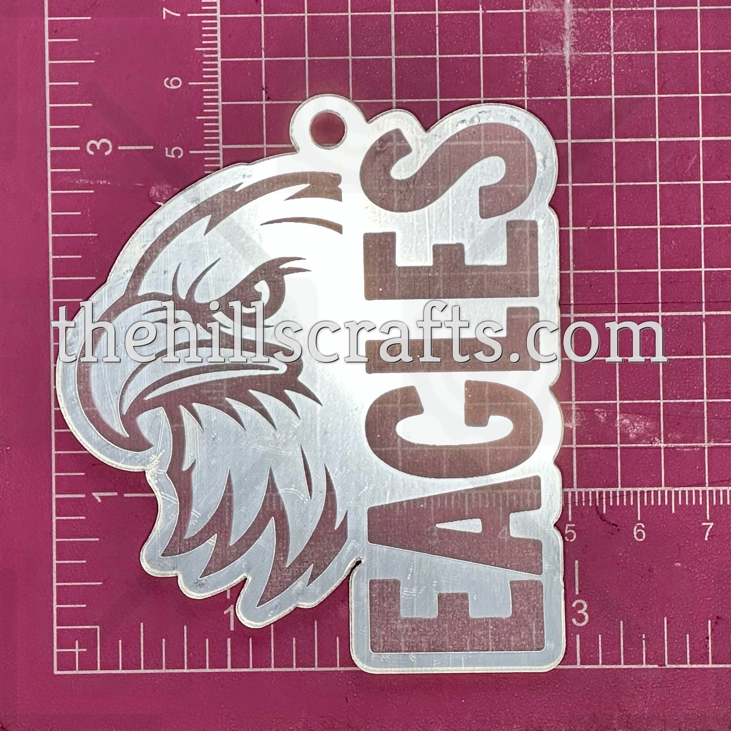 Eagles Word with Part Head with Lion Head Homecoming Trinket - Mirror Acrylic Trinket