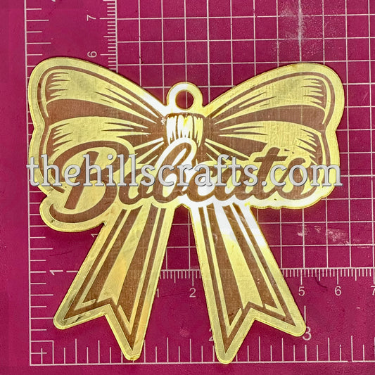 Bobcats Bow Homecoming Trinket - Mirror Acrylic Trinket