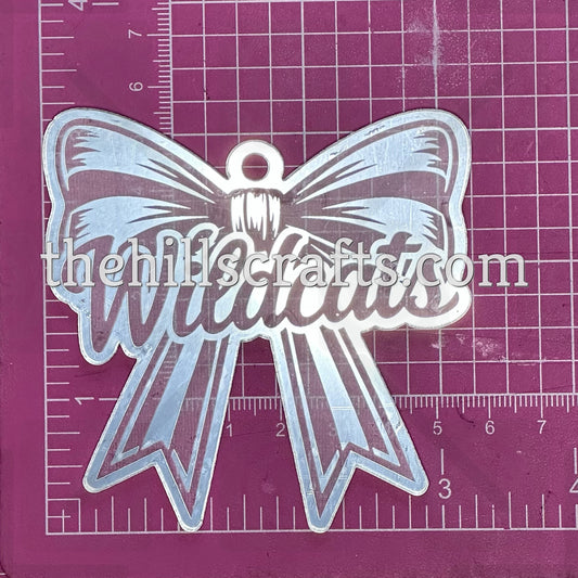 Wildcats Bow Homecoming Trinket - Mirror Acrylic Trinket