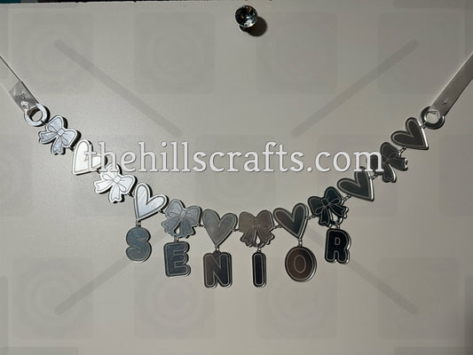 Engraved Homecoming Mum Chain - Mum Necklace Senior