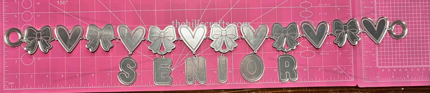 Engraved Homecoming Mum Chain - Mum Necklace Senior