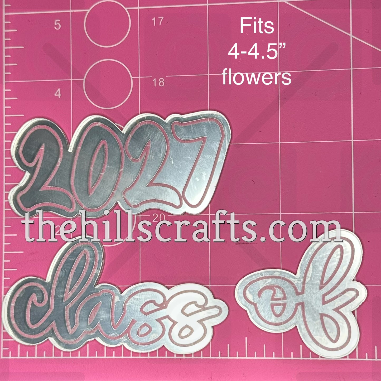 Class of 2027 on Individual Trinket for Cascade or Waterfall flowers