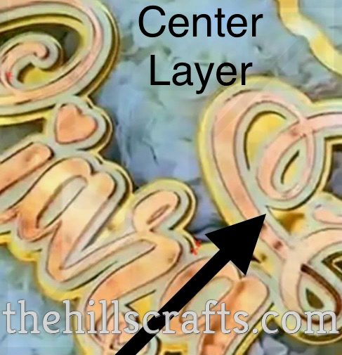 Custom Name  Senior Texas Shape Mum Center  - Three Layers