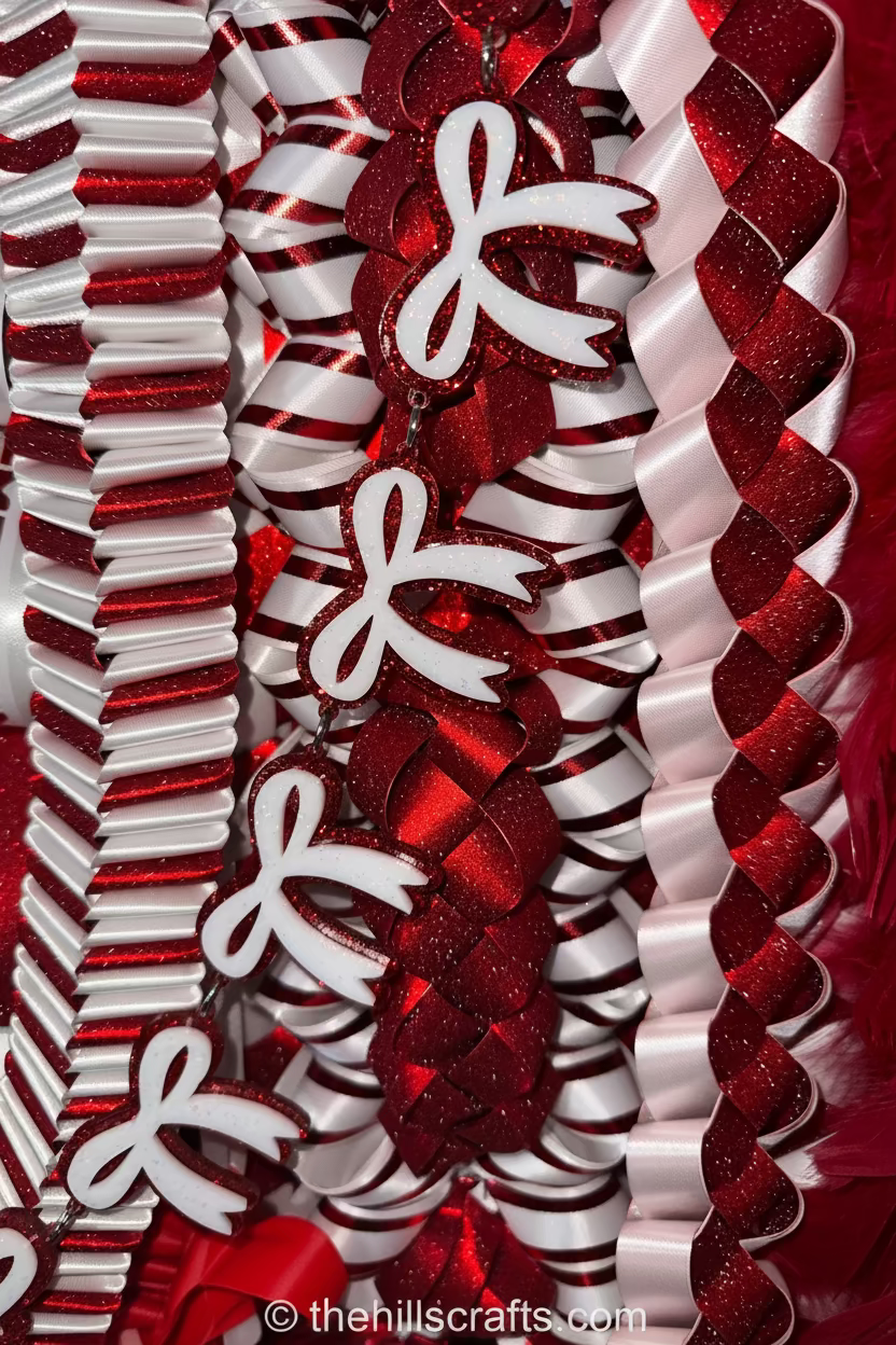 Homecoming Mum Chain - 2 layer Bow Mum Necklace