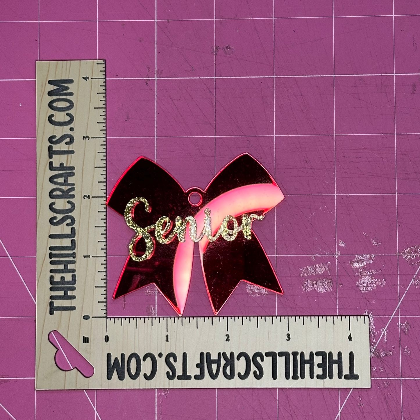 Senior Bow 2 Layer Acrylic Homecoming Trinket