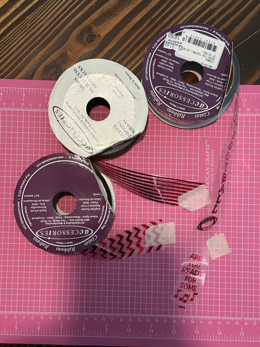 Clear Ribbon Red Imprint ACI