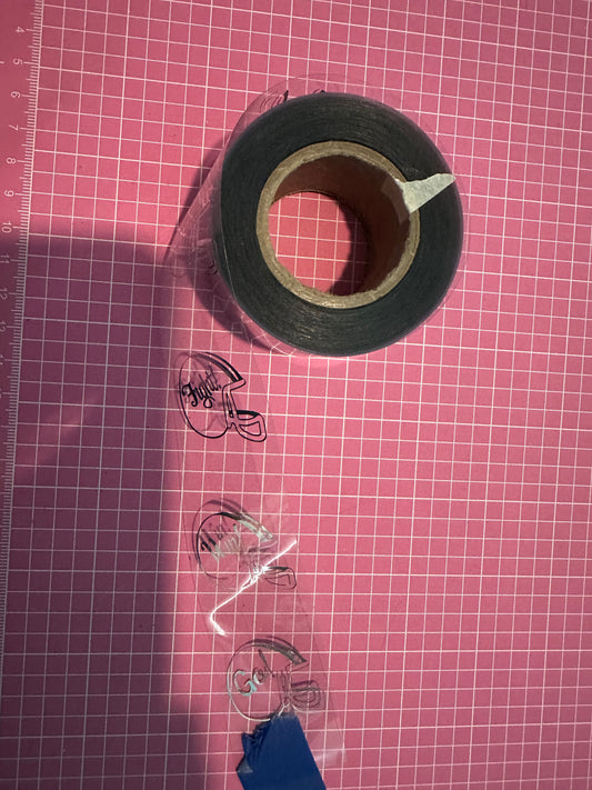 Clear Ribbon Silver Imprint Go-Fight-Win