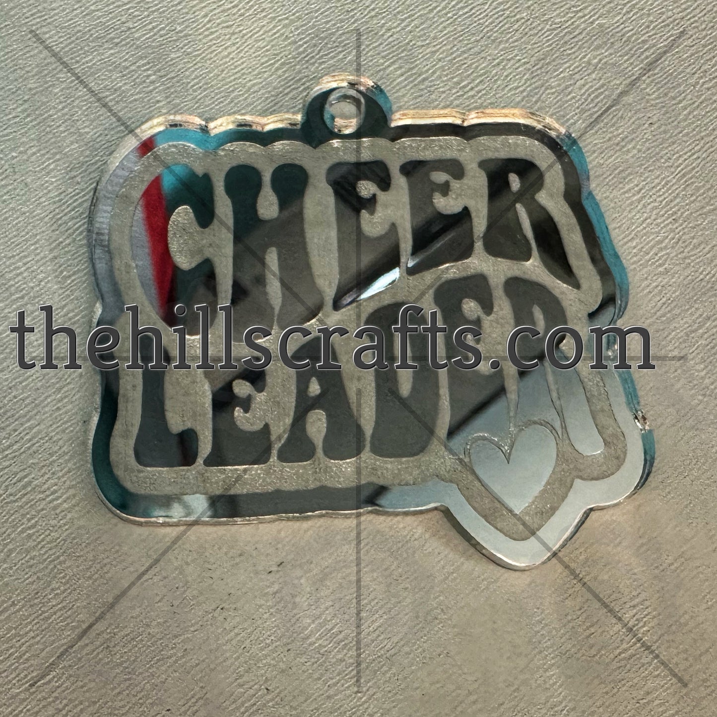 Cheer Cheerleader Words with Heart Trinket