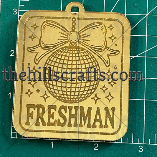 Freshman DIsco Coquette  Disco Ball Trinket