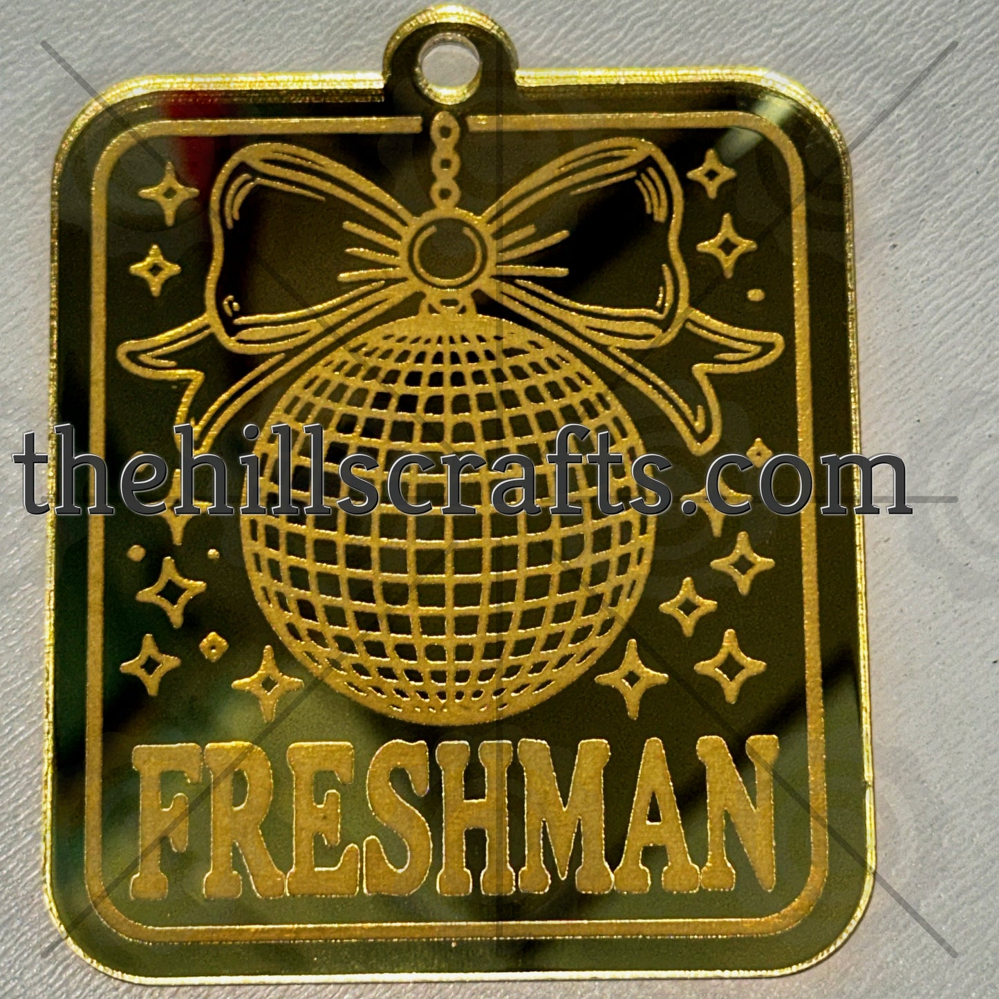 Freshman DIsco Coquette  Disco Ball Trinket