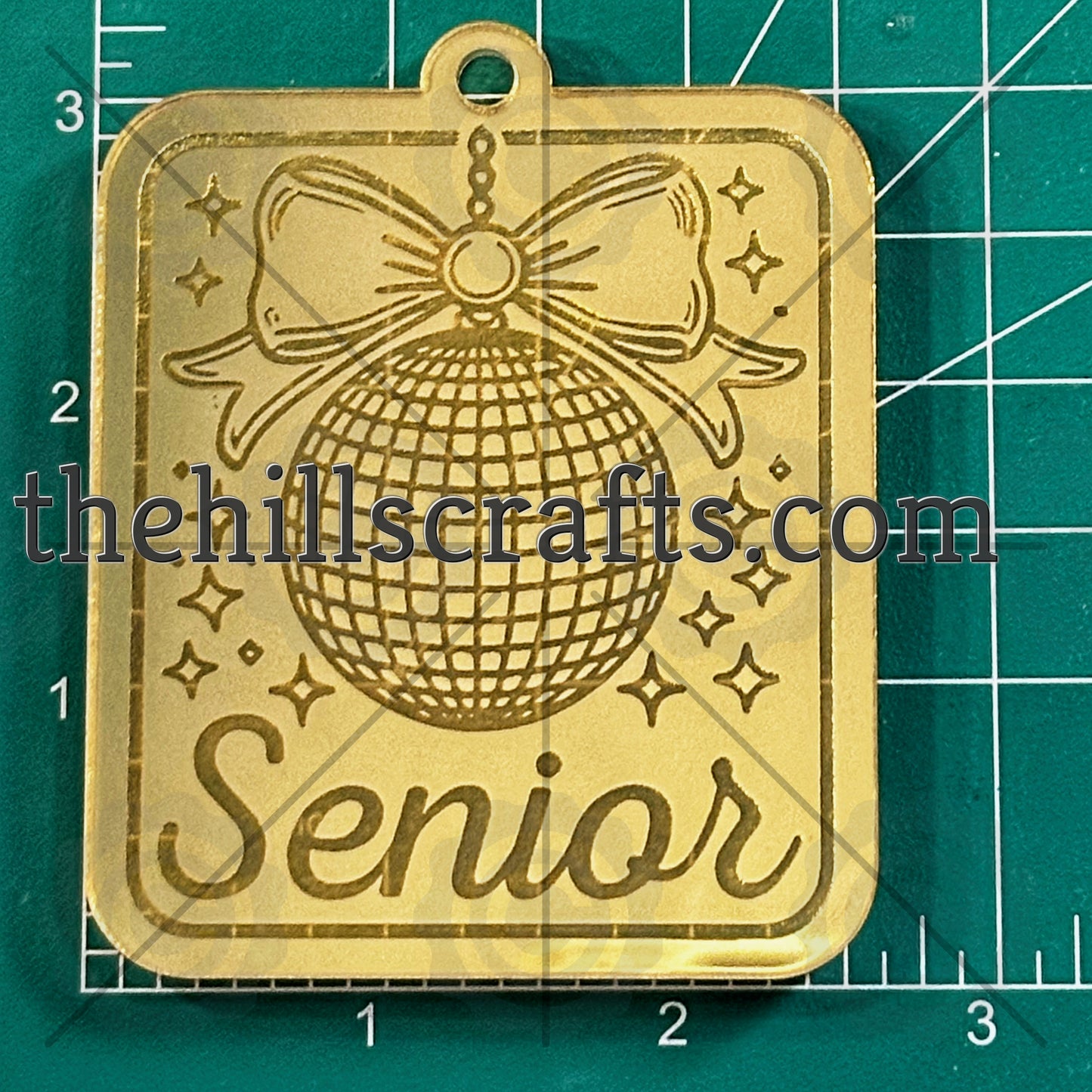 Senior DIsco Coquette  Disco Ball Trinket