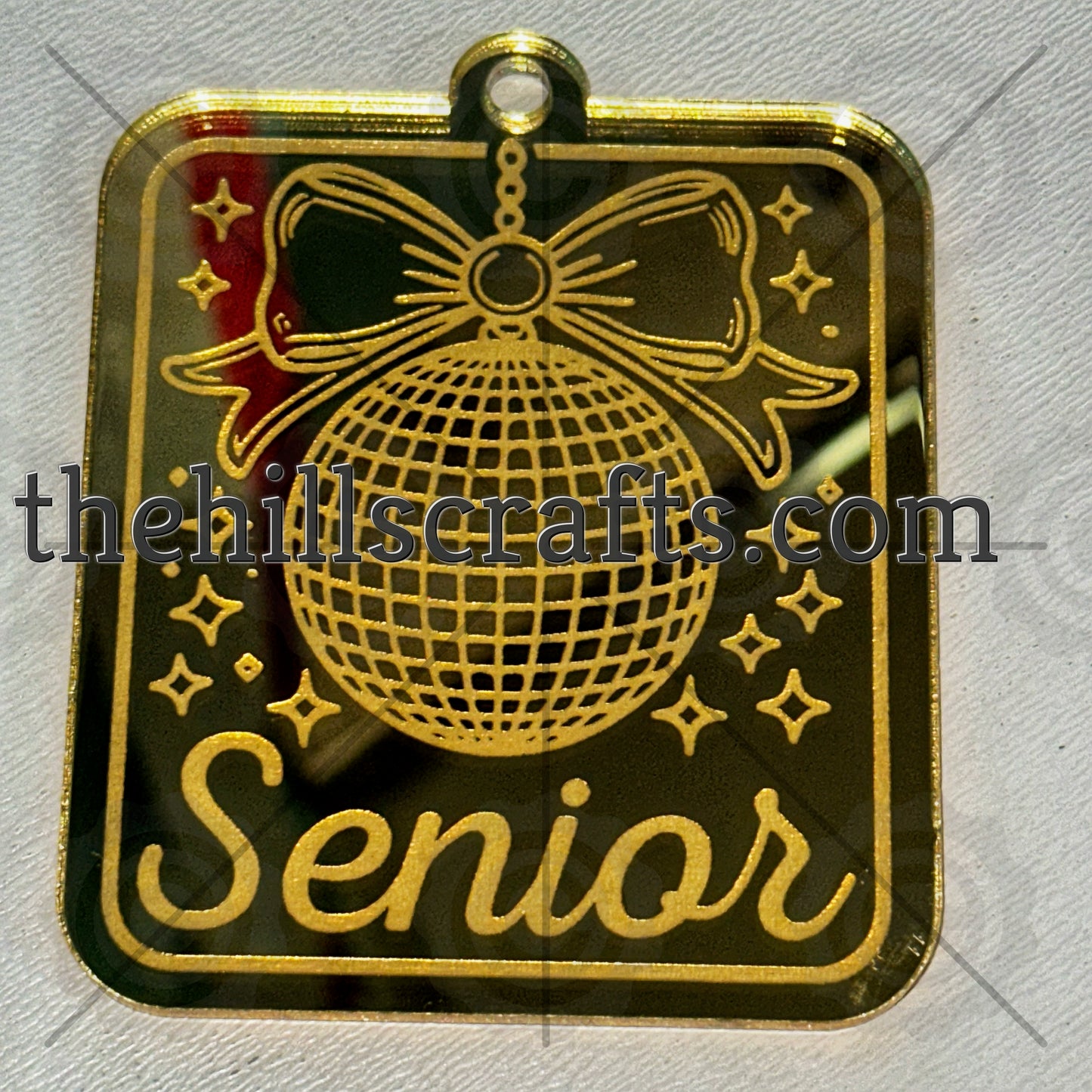 Senior DIsco Coquette  Disco Ball Trinket