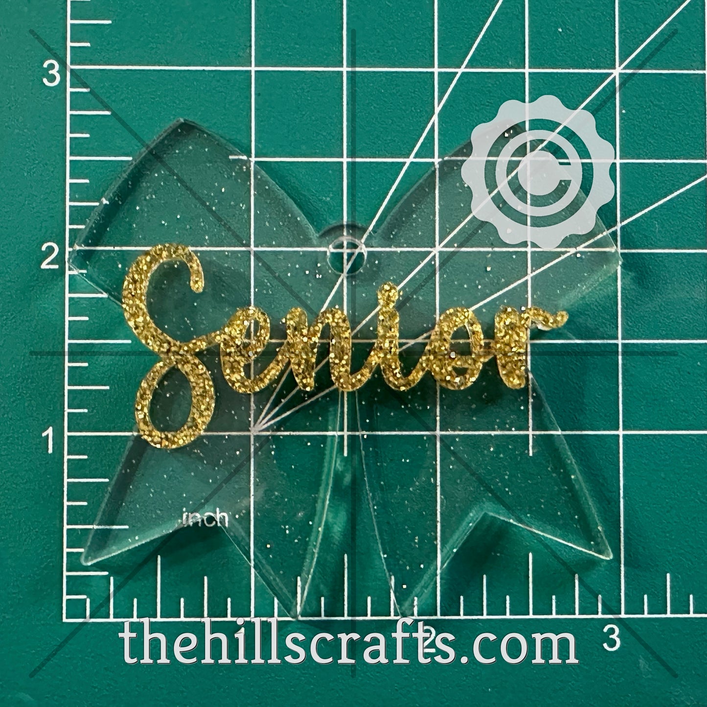 Senior Bow 2 Layer Acrylic Homecoming Trinket