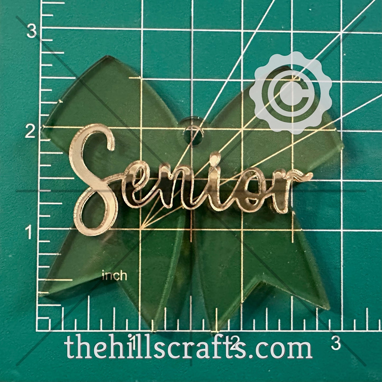 Senior Bow 2 Layer Acrylic Homecoming Trinket