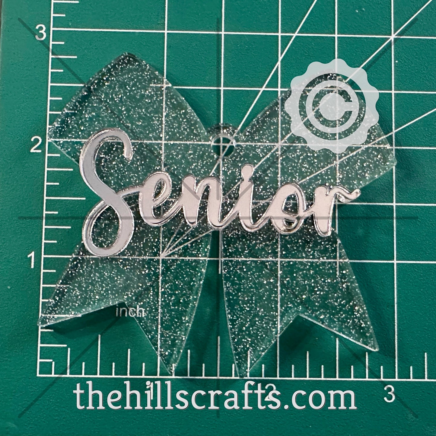 Senior Bow 2 Layer Acrylic Homecoming Trinket
