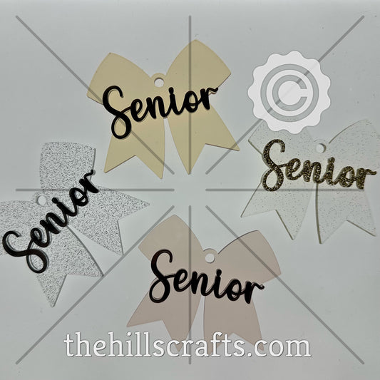 Senior Bow 2 Layer Acrylic Homecoming Trinket